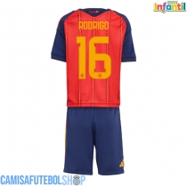 Camisa de time de futebol Espanha Rodri Hernandez #16 Replicas 1º Equipamento Infantil Mundo 2026 Manga Curta (+ Calças curtas)